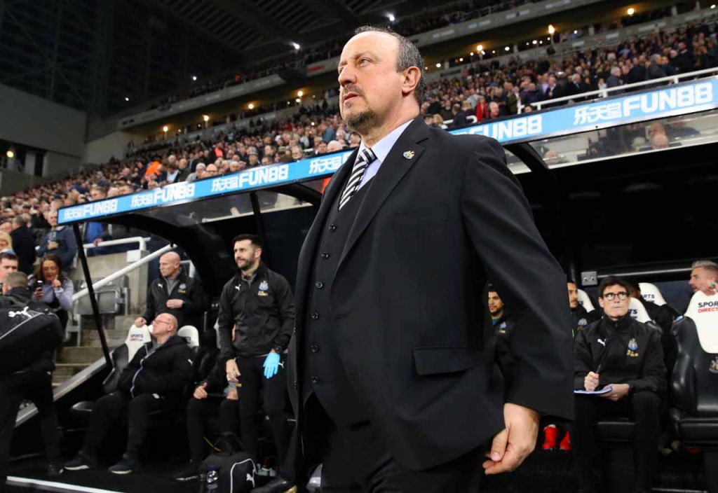 Rafa Benitez at St James' Park.