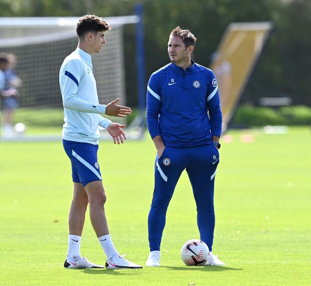 Frank Lampard and Kai Havertz