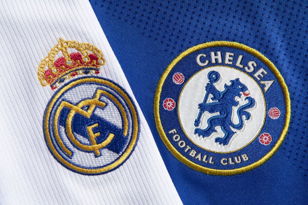 Real Madrid and Chelsea badges