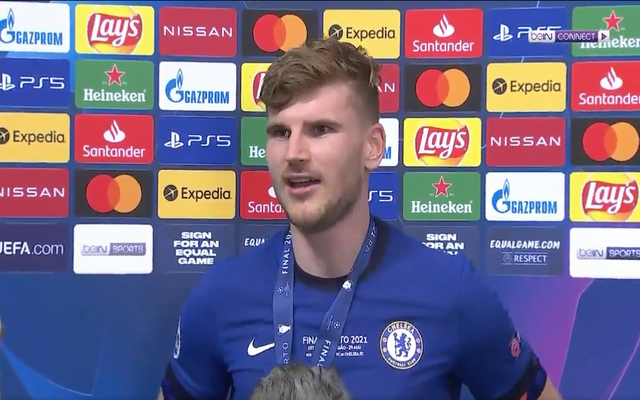 Video - Werner hilarious I don't care interview reply after Chelsea win Champions League