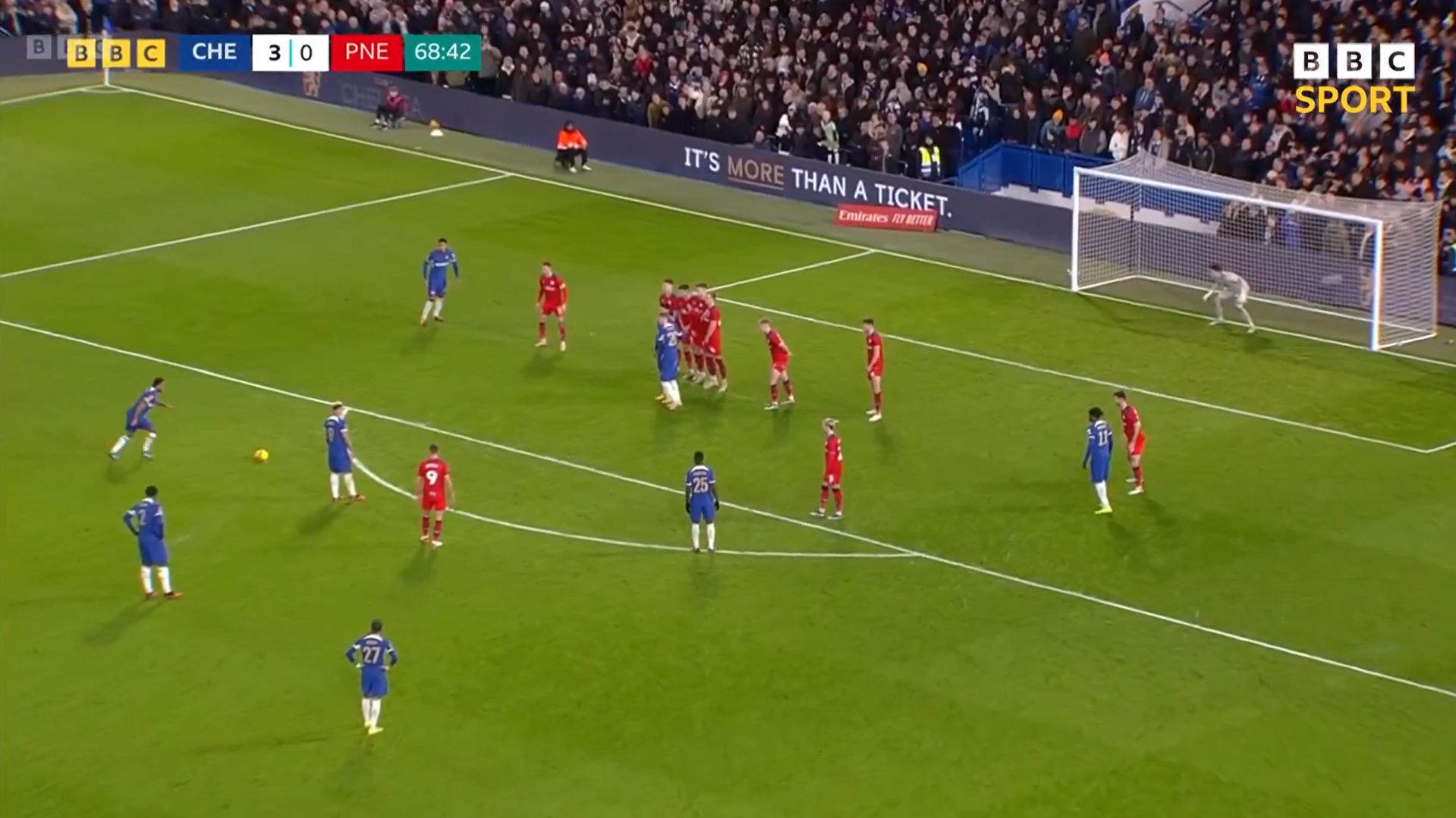 (Video): Superb Sterling free kick makes it 3-0 to Chelsea | Chelsea News