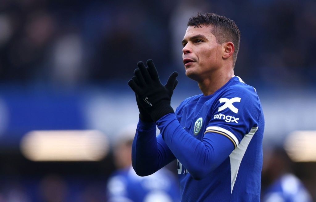 Thiago Silva claps the Chelsea fans