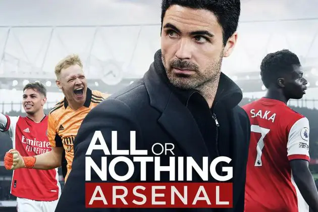 Arsenal's All or Nothing documentary poster.