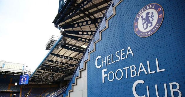 Chelsea logo at Stamford Bridge. generic