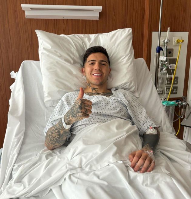 Enzo Fernandez post surgery