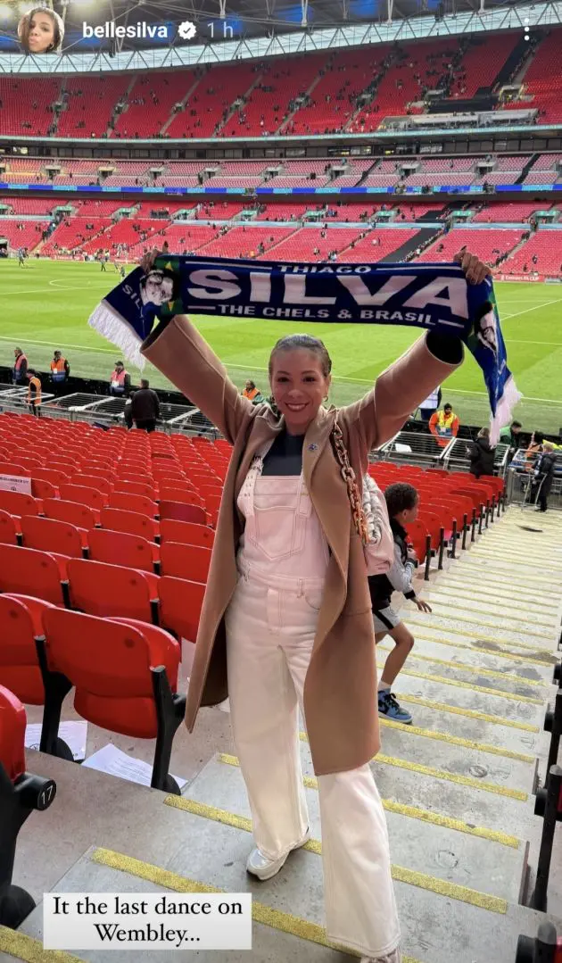 Belle Silva at Wembley watching Thiago