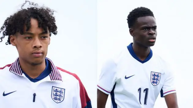 Kiano Dyer and Tyrique George in England kits.
