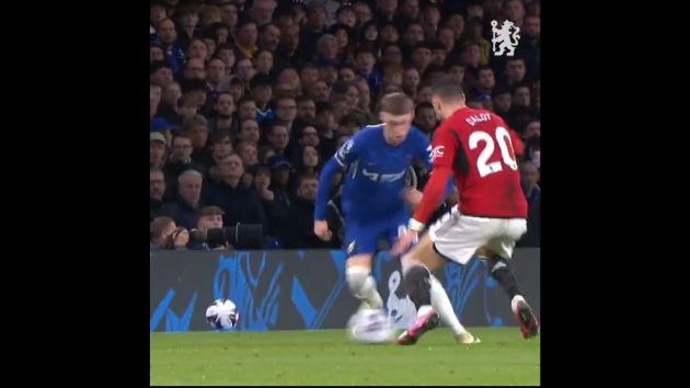 Cole Palmer dropping the shoulder vs Man Utd