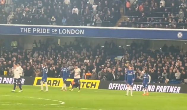 Chelsea fans taunt Tottenham.