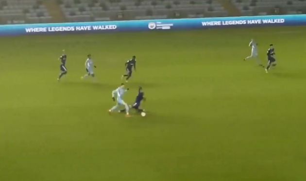 Cole Palmer dashes through for the Man City development squad.