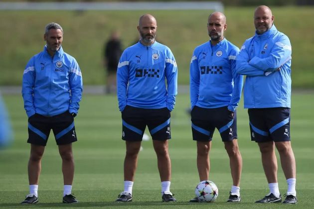 Enzo Maresca with Pep Guardiola at Man City