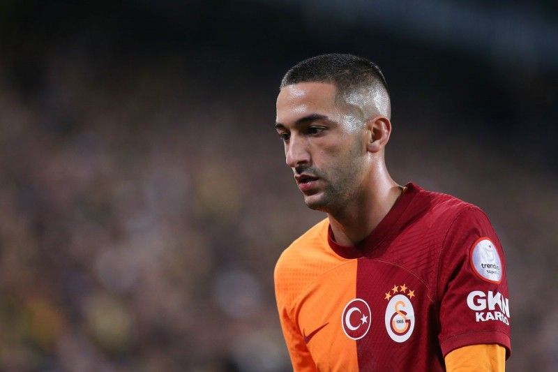 Hakim Ziyech playing for Galatasaray. Hakim Ziyech playing for Galatasaray.