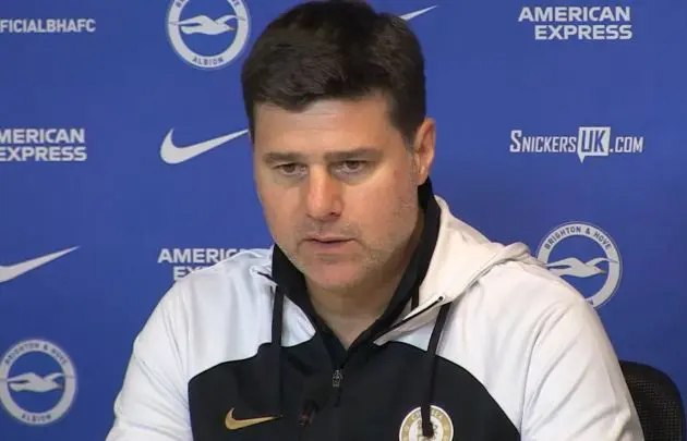 Mauricio Pochettino speaks in his press conference.