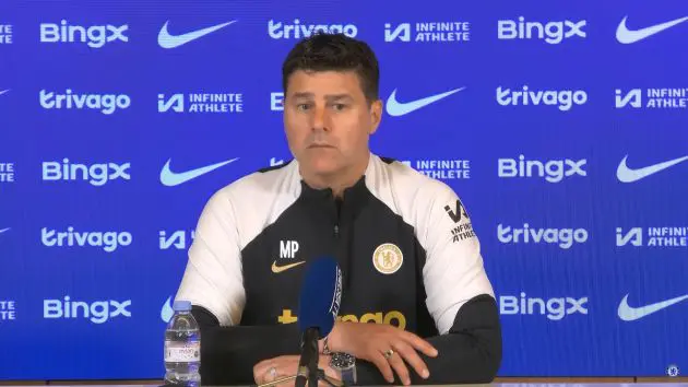 Mauricio Pochettino speaks in his press conference.