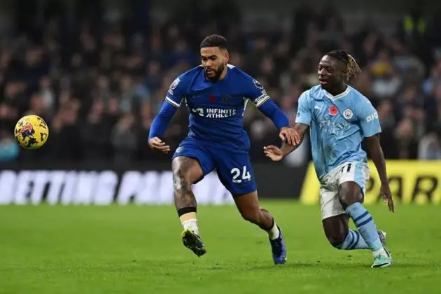 Reece James in action for Chelsea.