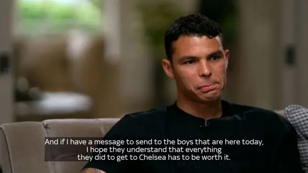 Thiago Silva's message to the young players at Chelsea.