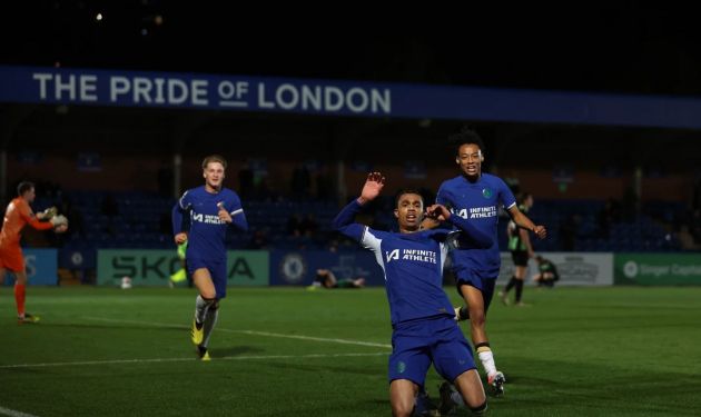 Zain Solcott-Duberry celebrates a late winner for the Development Squad.