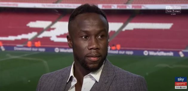 Bacary Sagna as a pundit for Sky Sports.