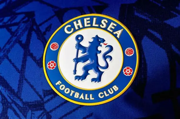 Chelsea's logo on material.