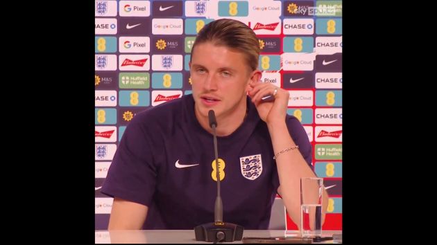 Conor Gallagher in the England press conference.