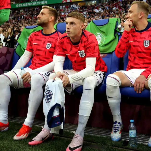 Cole Palmer sat on the bench for England