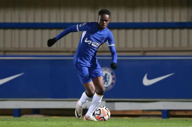 Tyrique George playing for the U18 team.