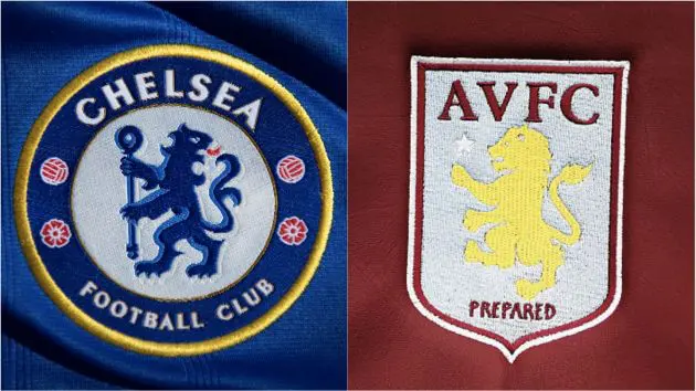 Aston Villa and Chelsea badges