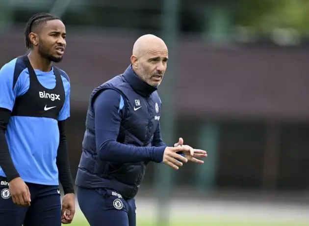 Christopher Nkunku and Enzo Maresca in pre-season training.