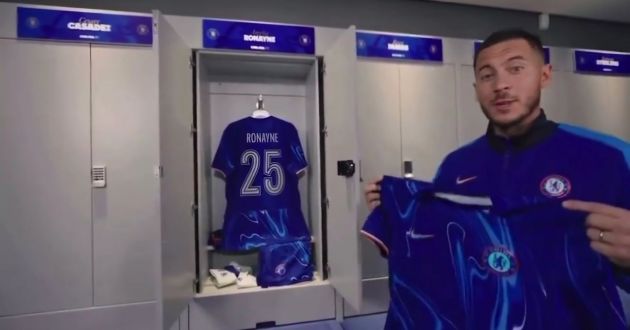 Eden Hazard in new Chelsea kit