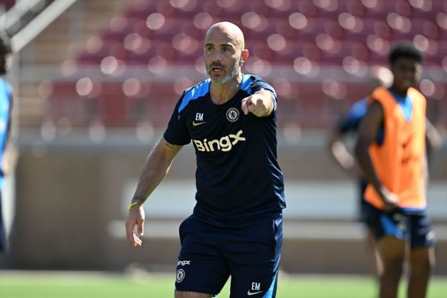 Enzo Maresca in pre-season training.