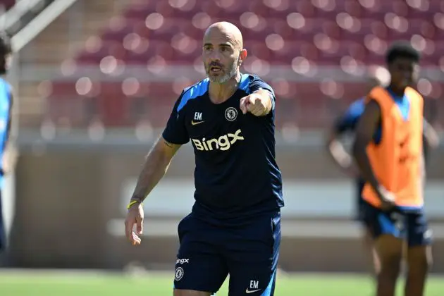 Enzo Maresca in pre-season training.