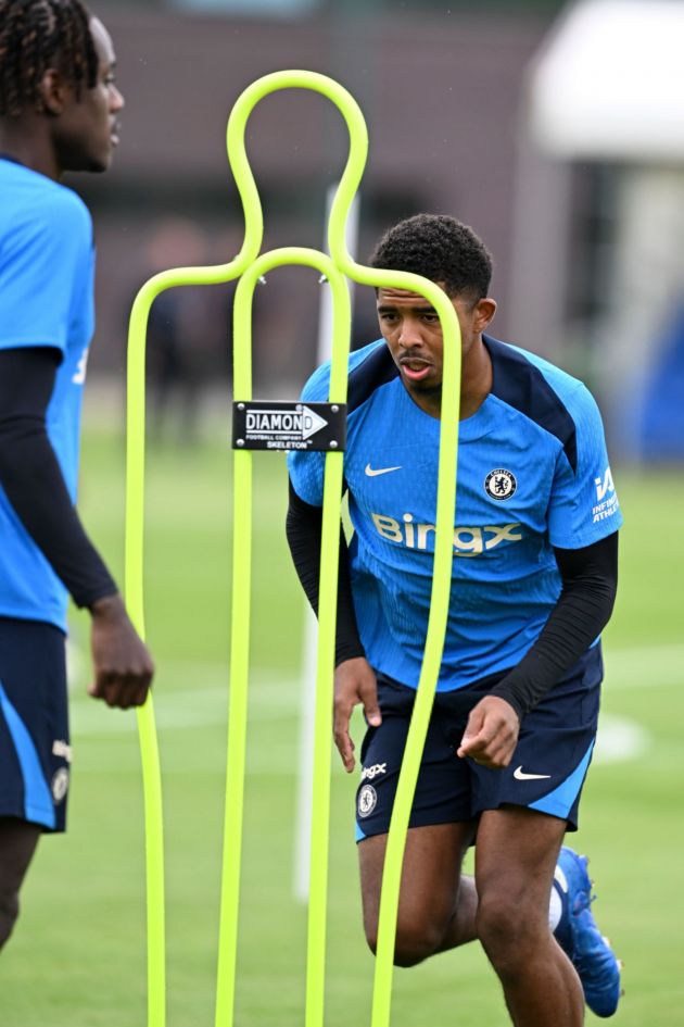 Wesley Fofana and Axel Disasi in pre-season training