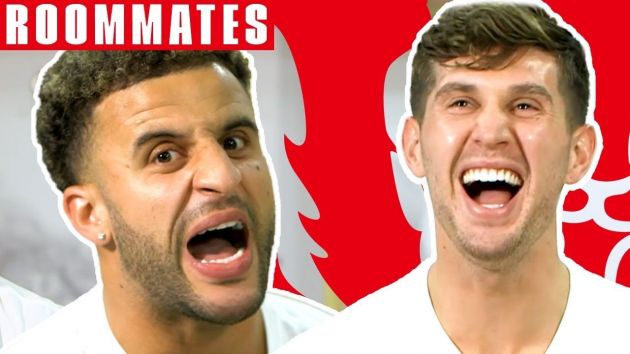 Kyle Walker and John Stones on the England Youtube channel.