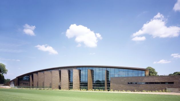 The Chelsea FC Cobham training ground and academy building.