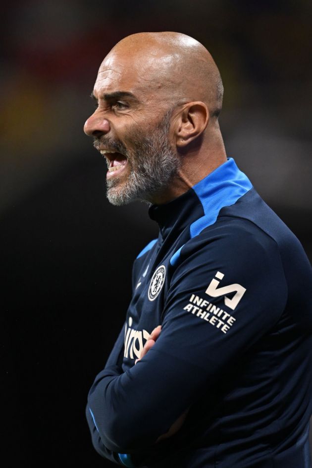 Enzo Maresca giving instructions during Club America win