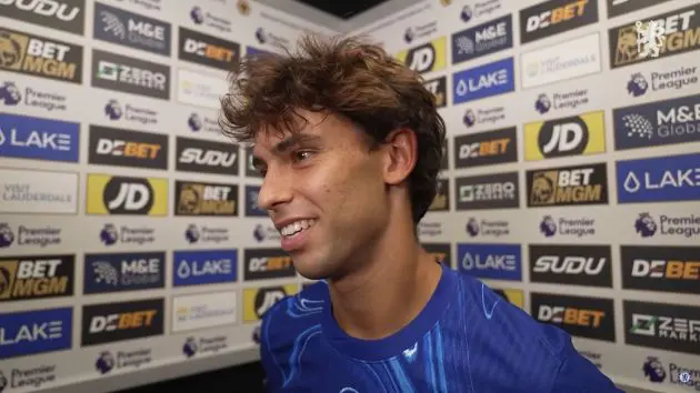 Joao Felix takes his post match interview.