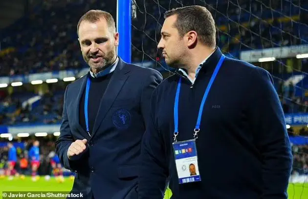 Laurence Stewart and Paul Winstanley at Stamford Bridge.