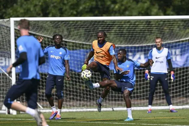 Raheem Sterling in preseason with Chelsea.