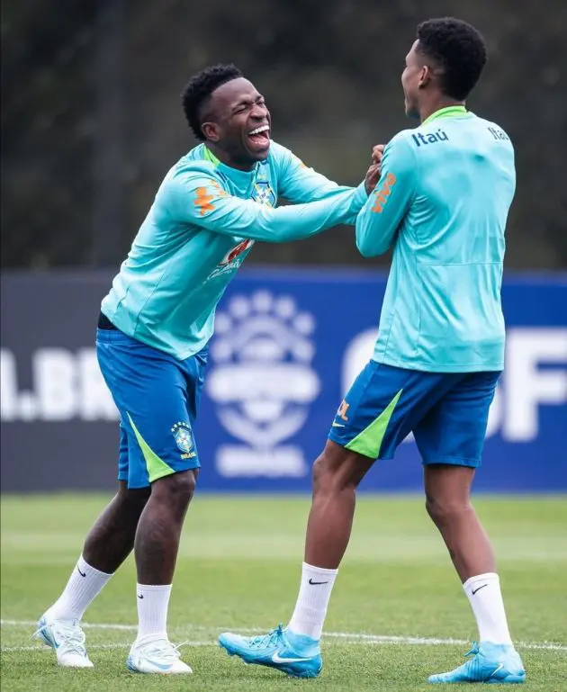 Vinicius Junior with Estevao Willian for Brazil