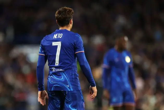 Pedro Neto playing for Chelsea.