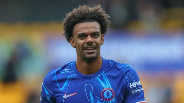 Renato Veiga playing for Chelsea.