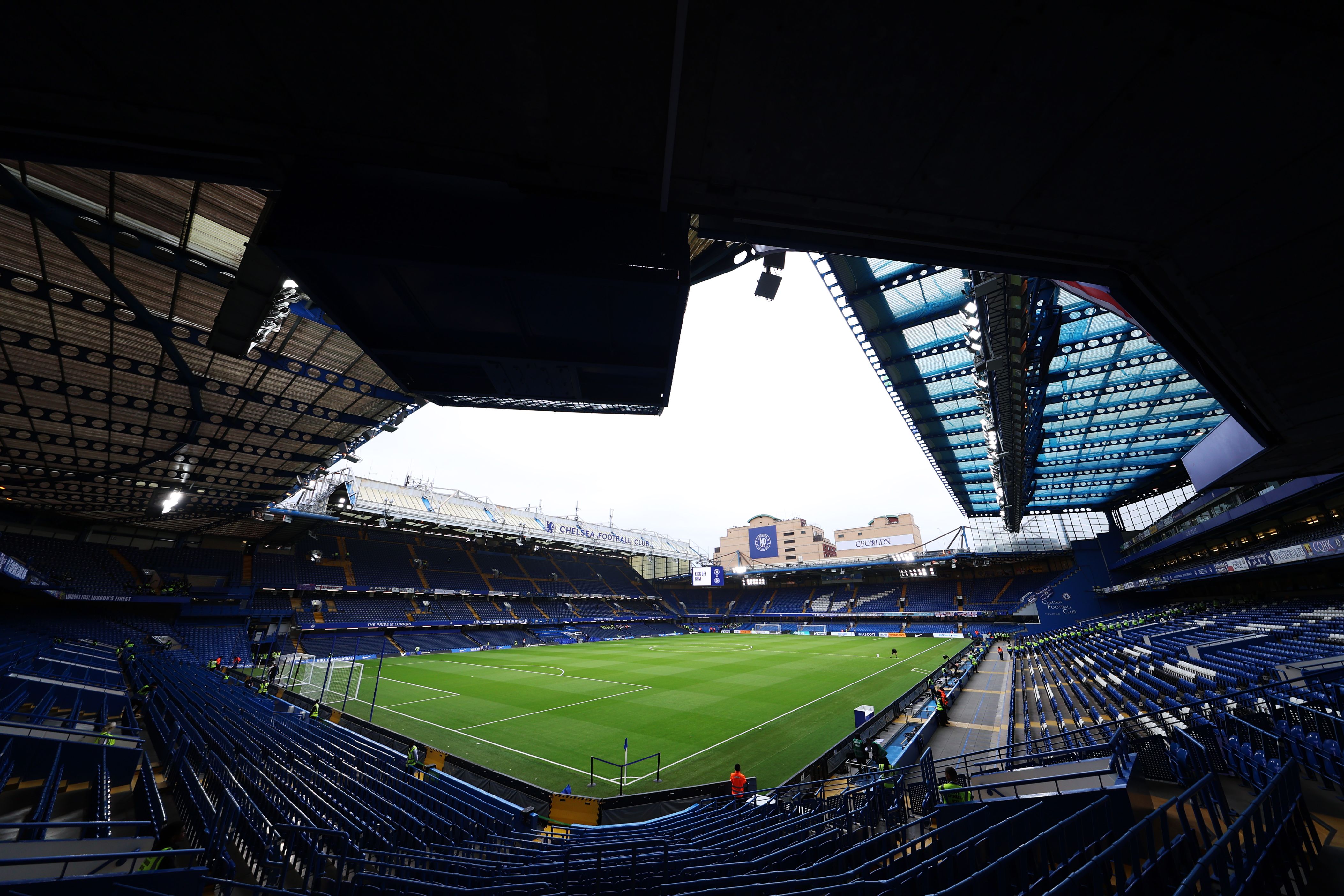 A generic interior view of Stamford Bridge. (Photo by Richard Pelham/Getty Images)