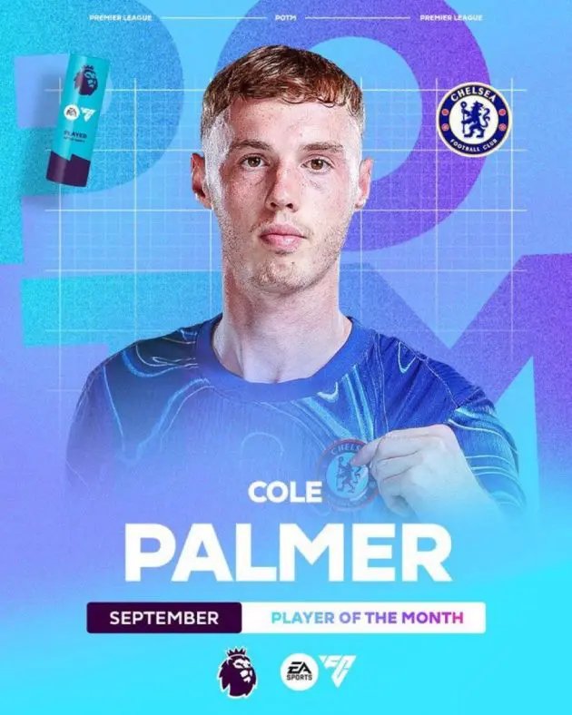 Cole Palmer wins Premier League Player of the Month.Cole Palmer wins Premier League Player of the Month.