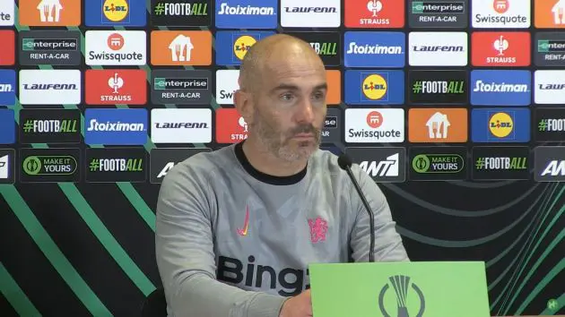 Enzo Maresca in his press conference after Chelsea win over Panathinaikos.