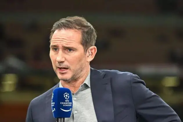 Frank Lampard doing Champions League punditry.