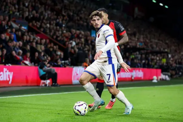 Pedro Neto in action for Chelsea.