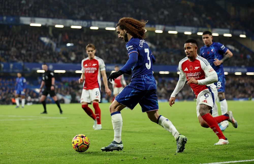 Marc Cucurella against Arsenal. (Photo by Darren Walsh/Chelsea FC)