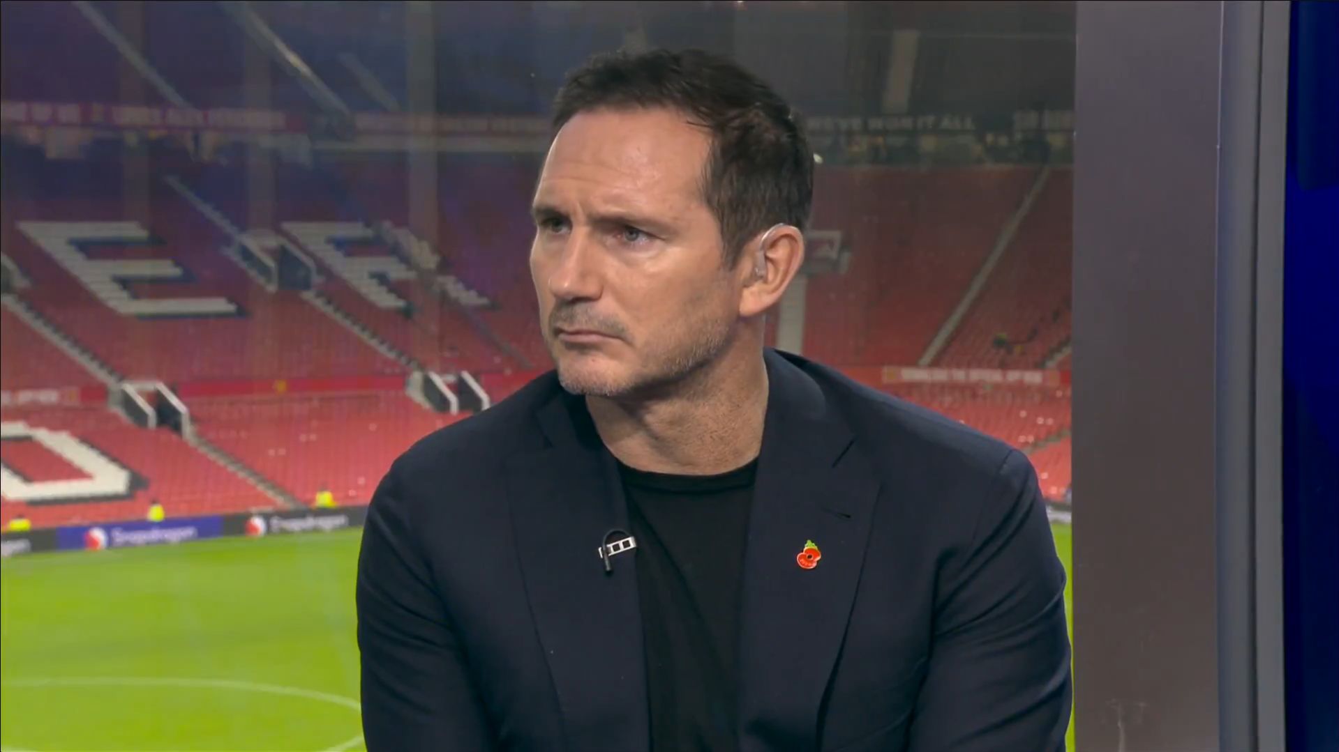 Frank Lampard working as a pundit for Sky Sports.