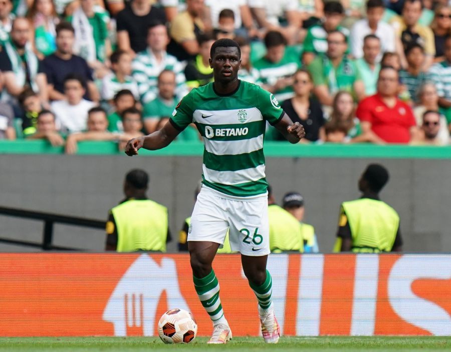 Ousmane Diomande in league action for Sporting. (Photo by Gualter Fatia/Getty Images)
