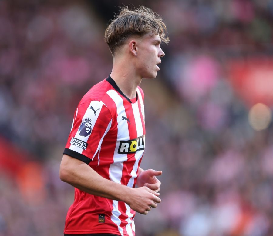 Tyler Dibling in action for Southampton (Photo by Dan Istitene/Getty Images)
